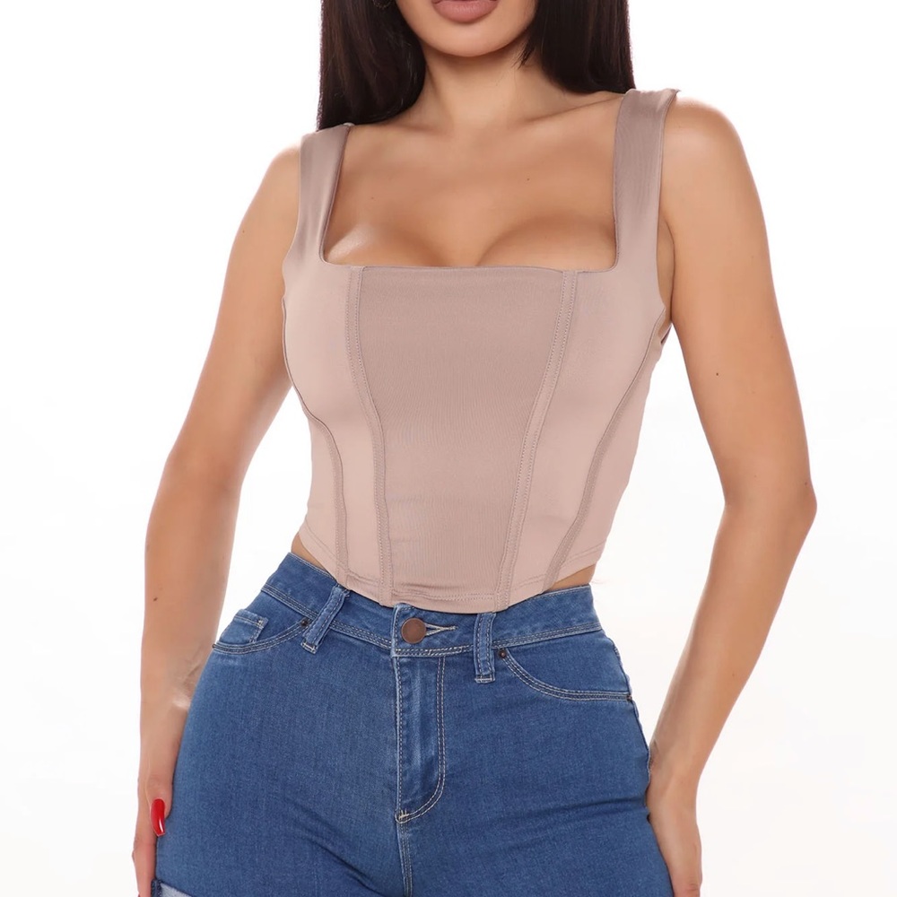 Crop top color stone size 1X